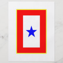 Madre de la estrella azul tarjetas informativas