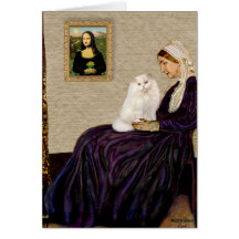 Madre de las marmotas - gato persa blanco felicitacion 