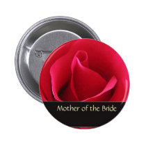 Madre del rosa rojo del botón de la novia botones