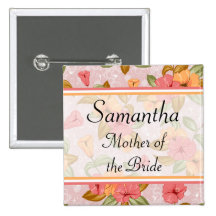 Madre floral de la primavera rosada de la novia pins