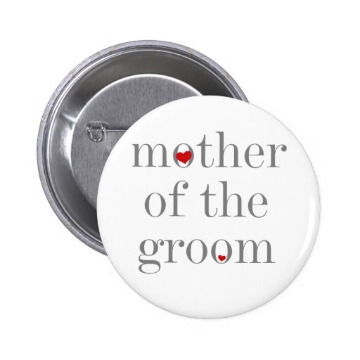 Madre gris del texto del novio pins