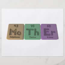 Madre-MES-Th-Er-Molibdeno-Torio-Erbio Flyer Personalizado