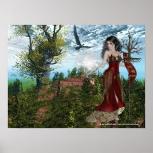 Madre naturaleza - poster diseñado fantasía de la 