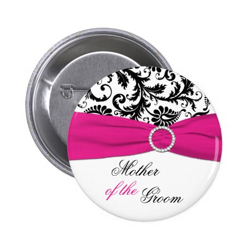 Madre negra, blanca, y fucsia del Pin del novio