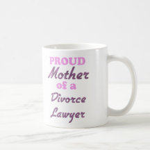 Madre orgullosa de un abogado de divorcio tazas de café