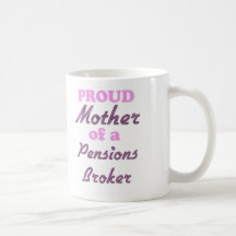 Madre orgullosa de un agente de las pensiones tazas de café