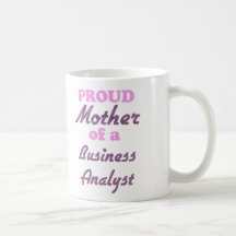Madre orgullosa de un analista del negocio taza de café