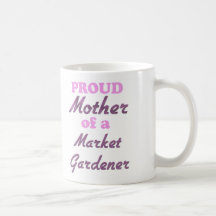 Madre orgullosa de un jardinero de mercado tazas