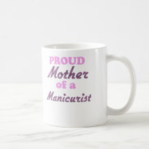 Madre orgullosa de un manicuro tazas de café