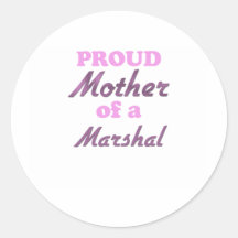 Madre orgullosa de un mariscal pegatinas  
