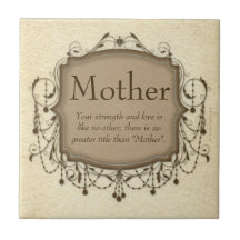 Madre, placa sentimental de la teja de la lámpara 