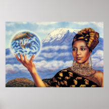 Madre tierra por el poster del iris de Lisa