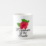 Madre tropical del hibisco de la novia tazas