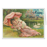 Madre y niño del Victorian Tarjeta