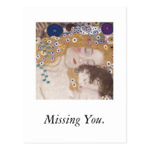 Madre y niño, faltándole postales