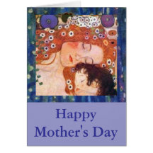 Madre y niño por Klimt Felicitación