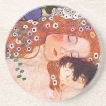 Madre y niño por Klimt Posavasos Diseño