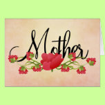 Madre y rosas tarjetas