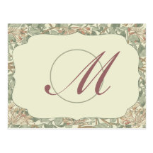 Madreselva verde de los regalos del favor del boda tarjetas postales