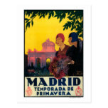 Madrid en poster promocional del viaje de la prima tarjetas postales