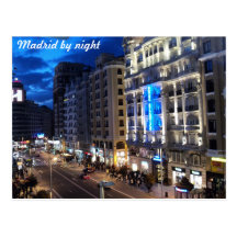 Madrid por noche postal