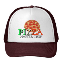 Maestro cocinero de la pizza gorras de camionero