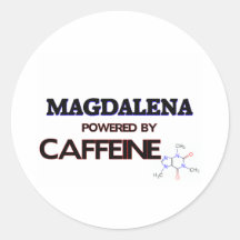 Magdalena accionó por el cafeína etiqueta redonda