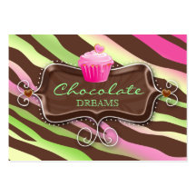 Magdalena del chocolate del certificado de la tarj tarjetas de visita