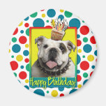 Magdalena del cumpleaños - dogo - luz imán para frigorifico