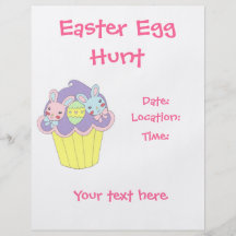 Magdalena linda de los conejitos de pascua flyer personalizado