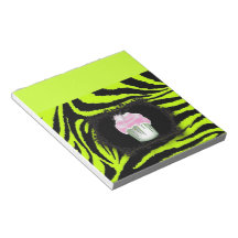 magdalena linda del rosa del estampado de zebra de libretas para notas