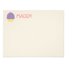 Magdalena púrpura Notecard plano Anuncio Personalizado