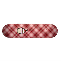 Magdalena roja de la tela escocesa patín personalizado