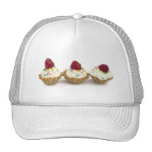 magdalenas con las frambuesas gorras de camionero