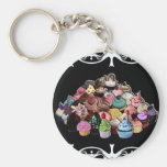 Magdalenas elegantes (negro) llaveros personalizados