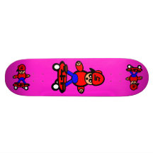 Magenta caliente del monopatín coreano del niño