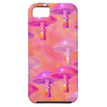 Magenta salvaje de las setas psicodélicas iPhone 5 Case-Mate carcasa