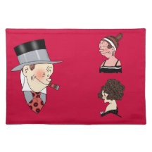 Maggie Jiggs y americano MoJo Placemats de Nora Mantel