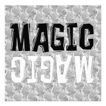 Magia blanco y negro invitaciones personalizada