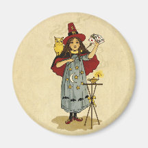 Magia de Halloween del vintage Imanes Para Frigoríficos