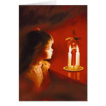 Magia de la luz de una vela felicitación