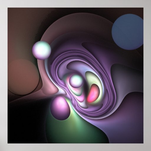 Magia de medianoche, poster abstracto del wallart 