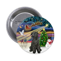 Magia de Navidad (r) - azul de Kerry Terrier Pins