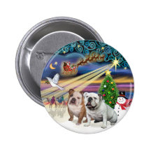 Magia de Navidad (r) - dos dogos ingleses Pin