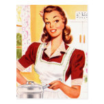 Magia retra de la cocina del kitsch 50s de las muj tarjetas postales