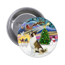Magia y Akita de Navidad Pins