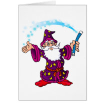 Mago del dibujo animado tarjetas