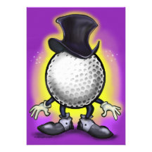 Mago del golf invitación personalizada