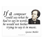 Mahler en componer postales