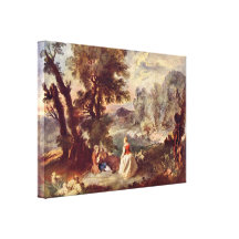 Maillard de Pedro Antoine Simon del Abbe - pastore Impresión De Lienzo